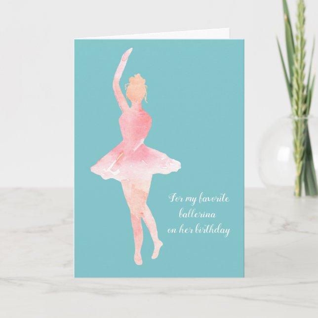 Carte Joyeux anniversaire Ballerina Ballet Chaussures (Devant)