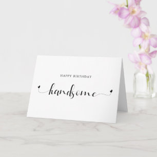 Carte Joyeux anniversaire Beau coeur romantique moderne