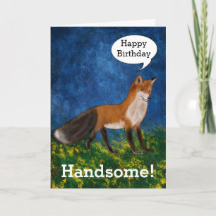 Carte Joyeux Anniversaire Beau Dit Fox magnifique
