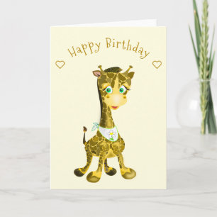Carte Joyeux Anniversaire Bébé Girafe