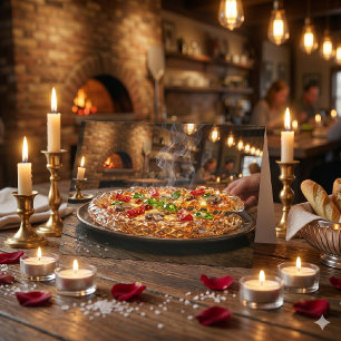 Carte Joyeux Anniversaire Bébé ! Pizza Chaude, Fromagée