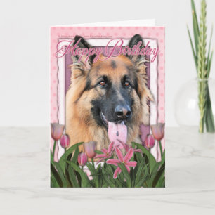 Carte Joyeux anniversaire - Berger allemand - Long Haire