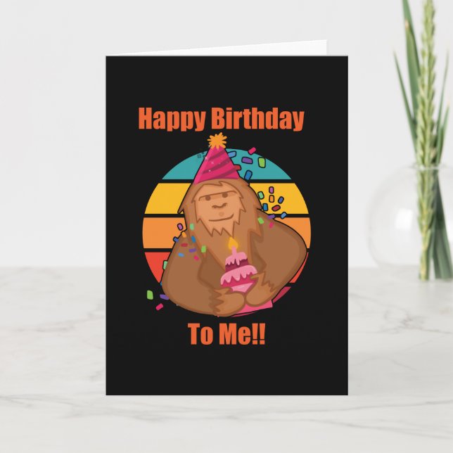 Carte Joyeux anniversaire Bigfoot Cupcake (Devant)