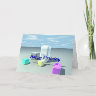 Carte Joyeux anniversaire (boîtes de ciel)