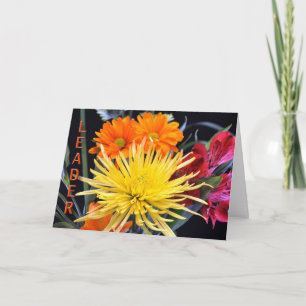 Carte Joyeux anniversaire Boss Floral