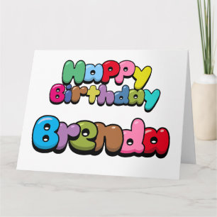 Carte Joyeux anniversaire Brenda