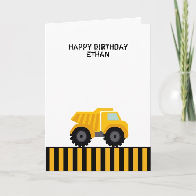 Carte Joyeux Anniversaire Camion Camion Premier Annivers (Devant)