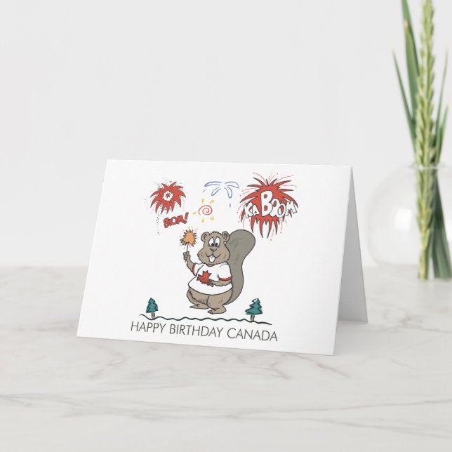 Carte Joyeux anniversaire Canada (Devant)