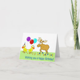 Carte Joyeux Anniversaire Canard Canard Oie