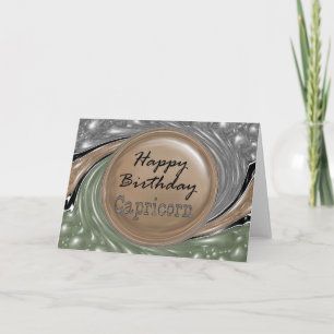 Carte Joyeux Anniversaire Capricorn