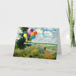 Carte Joyeux Anniversaire, célèbre Peinture sur le terra