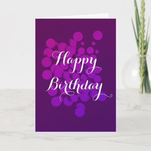 Carte Joyeux Anniversaire Cercles violets Abstrait Arriè