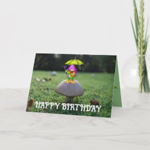Carte Joyeux Anniversaire Champignon Gnome