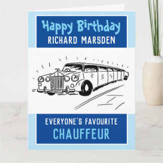Carte Joyeux Anniversaire Chauffeur ou conducteur