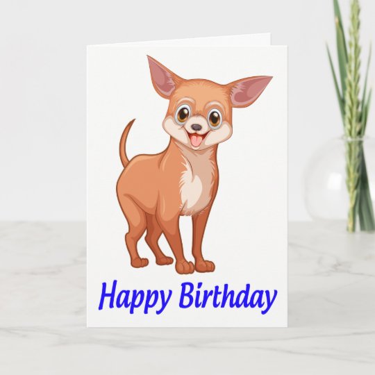 Carte Joyeux Anniversaire Chihuahua Chiot Puppy Zazzle Ca