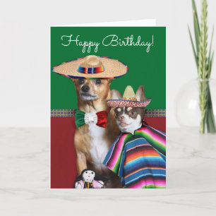 Carte Joyeux anniversaire Chihuahuas Card