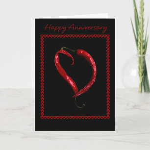 Carte Joyeux Anniversaire Chili Pepper Heart