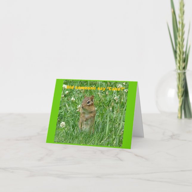 Carte Joyeux anniversaire Chipmunk (Devant)