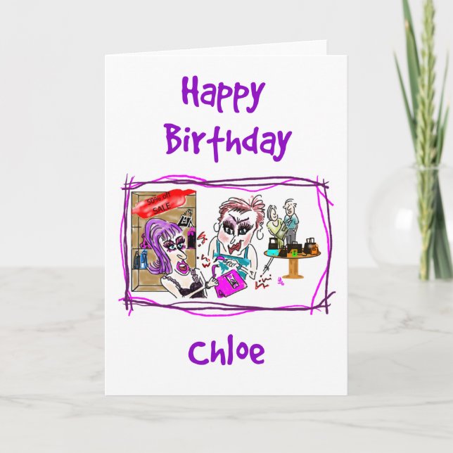 Carte Joyeux anniversaire - Chloe (Devant)