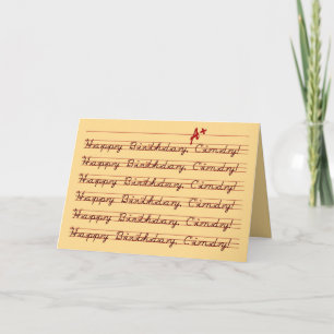 Carte Joyeux Anniversaire, Cindy, Vintage