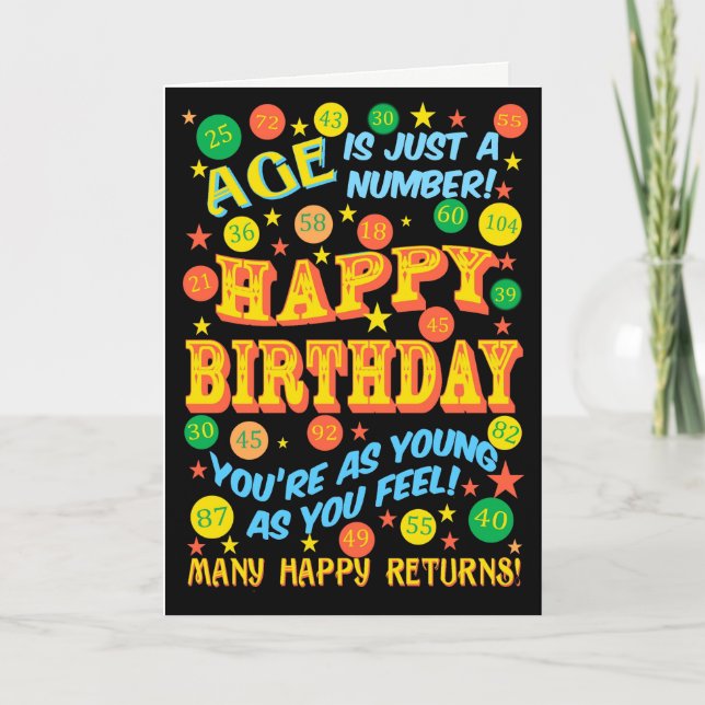 Carte Joyeux Anniversaire Clair Basé sur du Texte pour T (Devant)