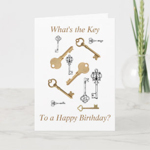 Carte Joyeux Anniversaire CLÉS Personnaliser