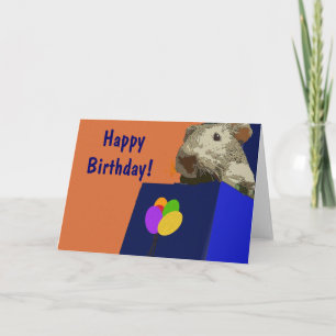 Carte Joyeux Anniversaire Cochon d'Inde