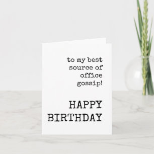 Carte Joyeux Anniversaire, Collaborateur, Bureau Gossip,