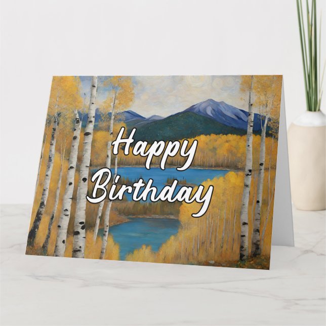 Carte Joyeux anniversaire Colorado Mountain Lake (Devant)