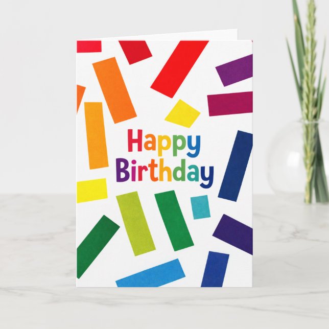Carte Joyeux Anniversaire - coloré (Devant)