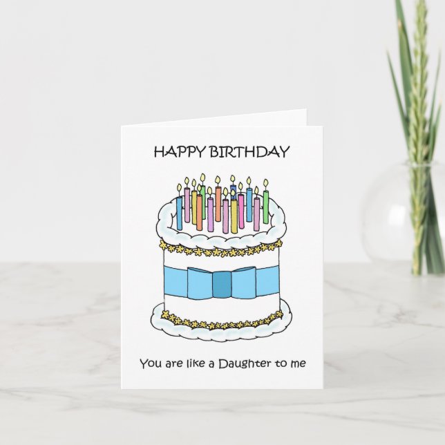 Carte Joyeux anniversaire Comme une fille pour moi (Devant)
