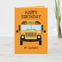 Joyeux Anniversaire Conducteur de bus de l'école m