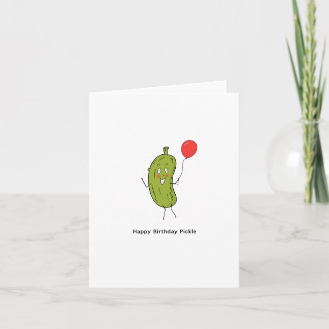 Carte Joyeux Anniversaire Cornichon (Devant)