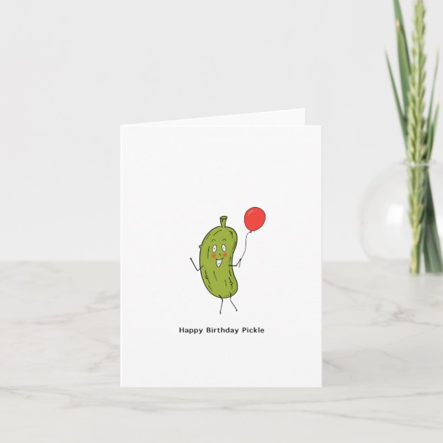 Carte Joyeux Anniversaire Cornichon (Devant)