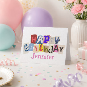 Carte Joyeux Anniversaire Couleurs Album Personnalisé No