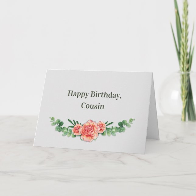 Carte Joyeux anniversaire, Cousin (Devant)