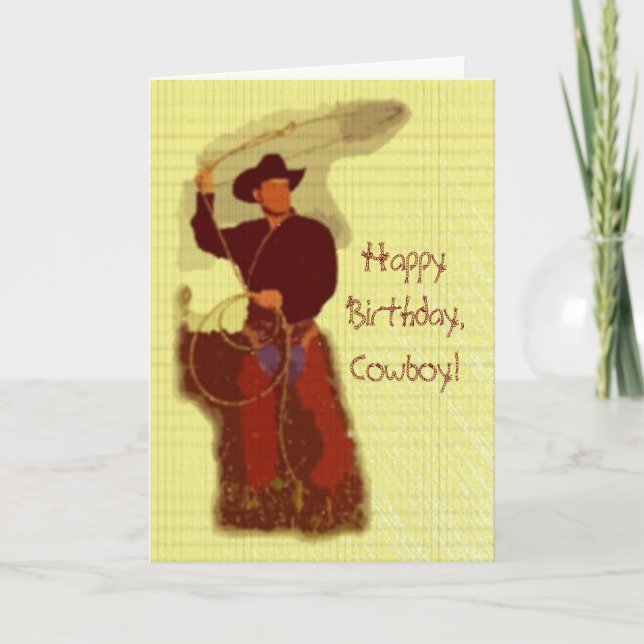 Carte Joyeux anniversaire, Cowboy ! (Devant)