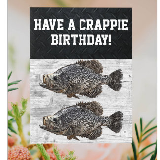 Carte Joyeux Anniversaire Crappie Pêche Pêche Pêche Pêch