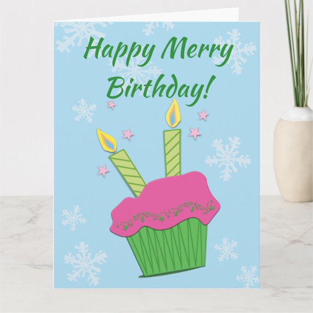 Carte Joyeux Anniversaire Cupcake Candles Card (Devant)