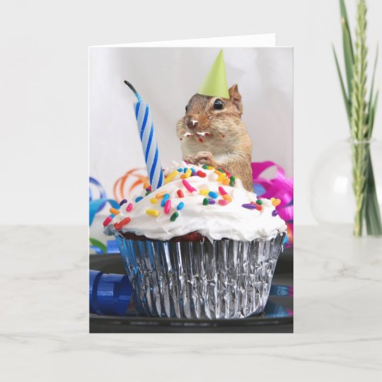 Carte Joyeux Anniversaire Cute Little Chipmunk Zazzle Ca