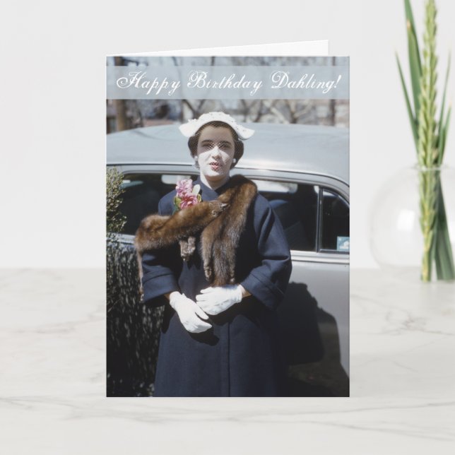 Carte Joyeux anniversaire Dahling Diva (Devant)