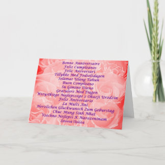 Carte Joyeux anniversaire dans 16 langues
