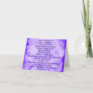 Carte Joyeux anniversaire dans de nombreuses langues
