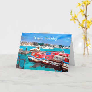 Carte Joyeux Anniversaire de Bateaux de Jour d'Oul
