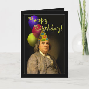 Carte Joyeux anniversaire de Ben Franklin