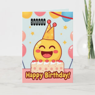 Carte Joyeux anniversaire de Cake