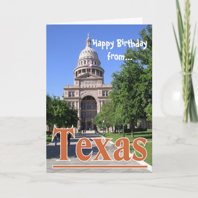 Carte Joyeux anniversaire de capitol d'état de (Devant)