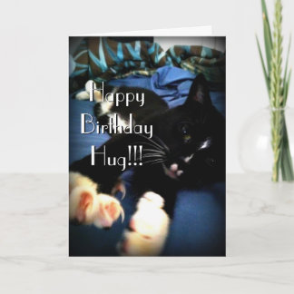 Carte Joyeux anniversaire de chat espiègle