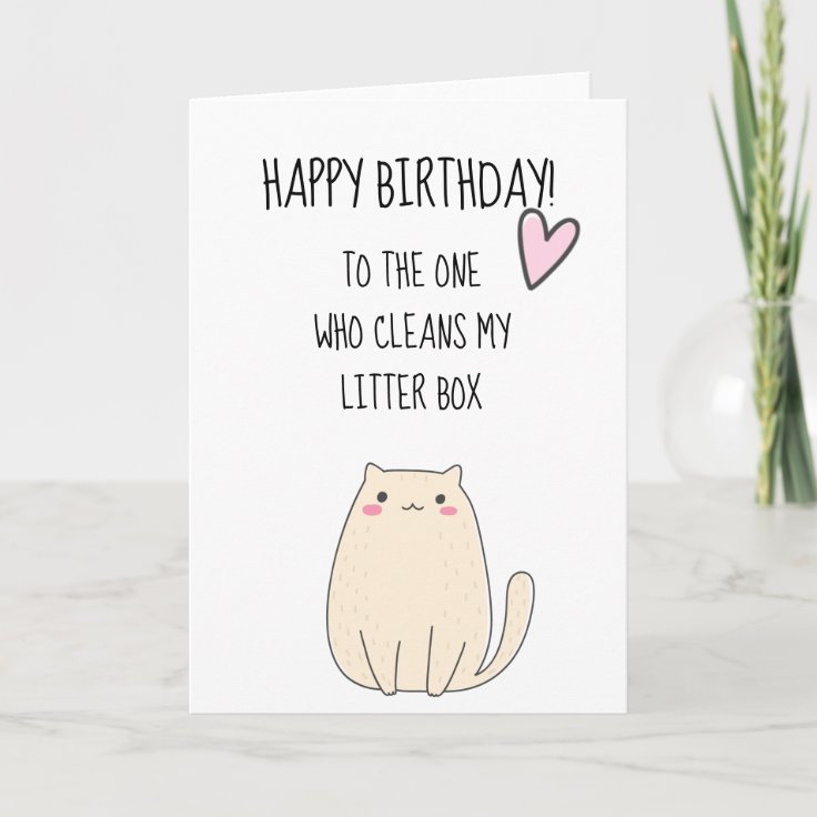 Carte Joyeux Anniversaire De Chat Funny Mignonne Humour Zazzle Ca