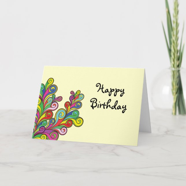 Carte Joyeux anniversaire de Color Waves (Devant)